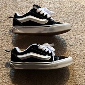 Vans Knu Skool Suede Black and White Sneakers